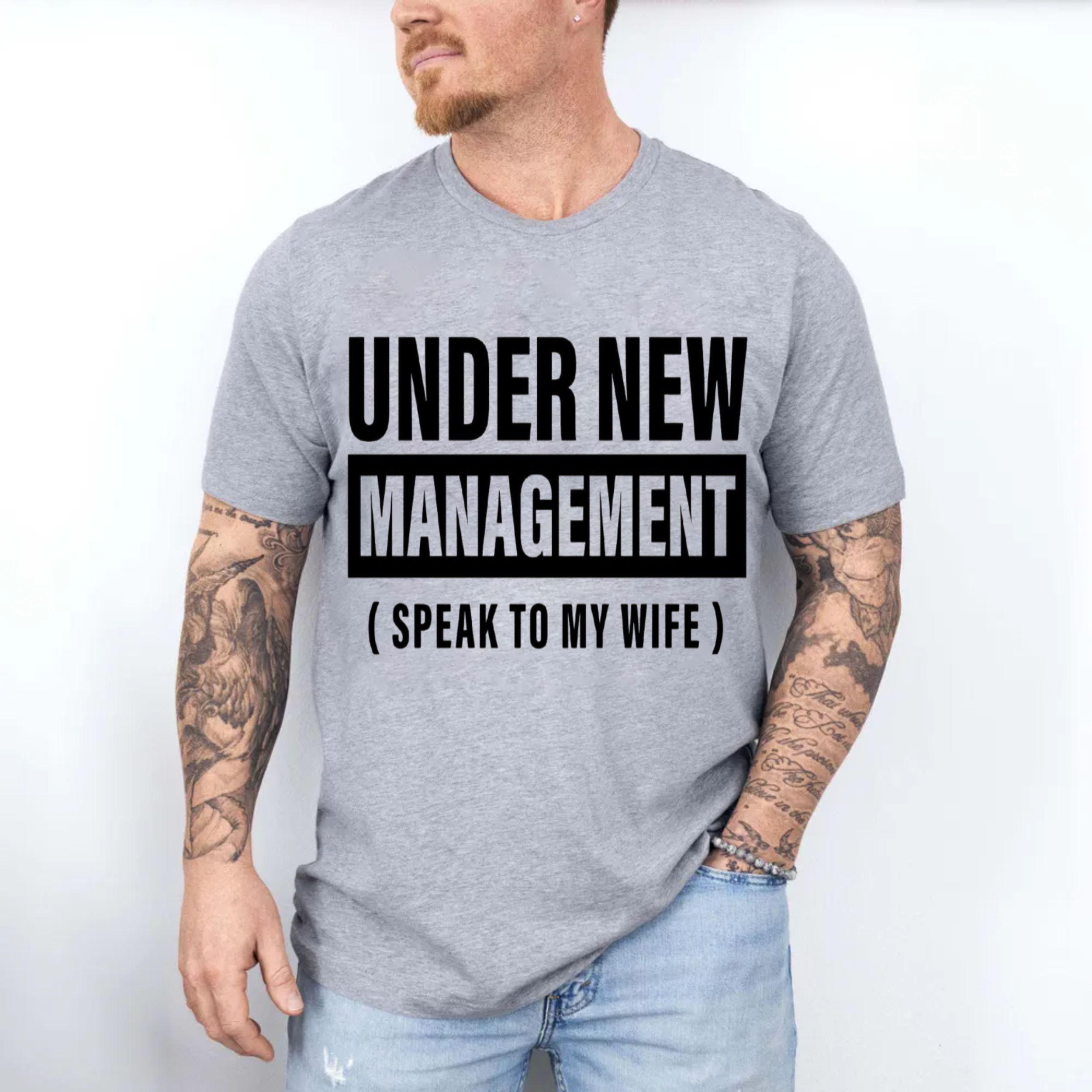New Husband Shirt, Newly Married Tshirt, Under New Management Shirt, Husband To Be Gift, Engagement Gifts, Unisex Short Sleeve Tee, Classic Streetwear